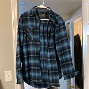 Classical styling jacks manufacturing flannel men’s size large navy plaid